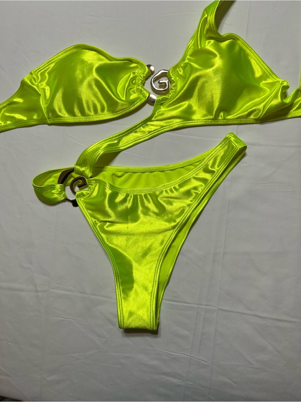 Neon Lime Women's Bikini Set - Vibrant Lime Swimwear